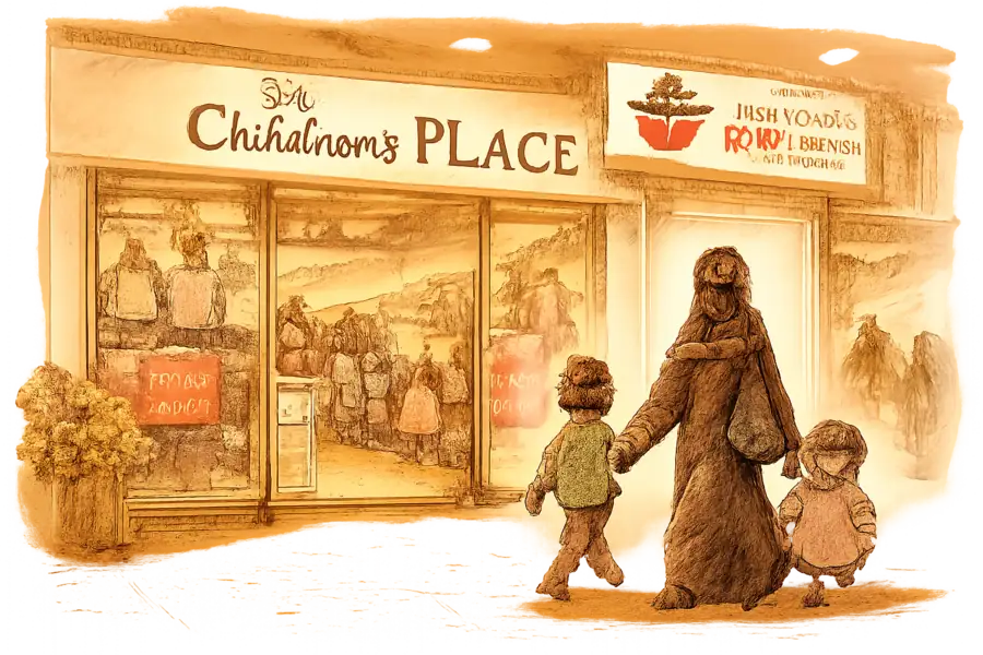 A Children's Place storefront in a Saudi mall under Al Othaim signage.